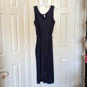 NWT Navy Blue Cropped Jumpsuit Women's Large